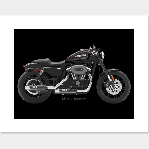 Harley-Davidson Roadster black, s Wall Art by MessyHighway